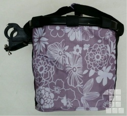 taška na řidítka klip AL rám fialová s květy