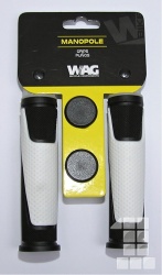 gripy WAG double D černo/bílé 125mm