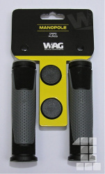 gripy WAG double D černo/šedé 125mm