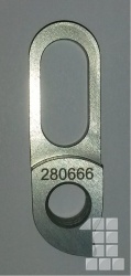patka přehazovačky 280666 frézovaná elox stříbrná