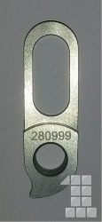 patka přehazovačky 280999 frézovaná elox stříbrná
