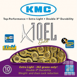 řetěz KMC X-10 EL Gold Light 114 čl.
