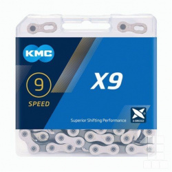 řetěz KMC X-9 silver/grey 114 článků box